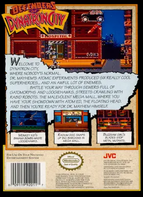 Defenders of Dynatron City (USA) box cover back